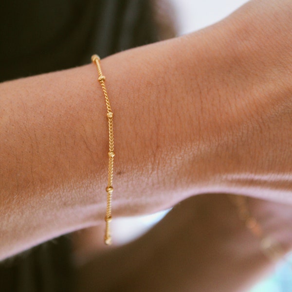 Gold Satellite Bracelet, Satellite Chain, Gold Bracelet, Womens Bracelet, Bracelet For Women, Dainty Bracelet, Bracelet Gold, Gift For Her