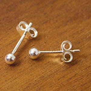 Sterling Silver Stud Earrings, Simple Silver Stud Earrings, Small Ball Studs, Gift For Women, Simple Jewellery, Minimalist Earrings, Earring
