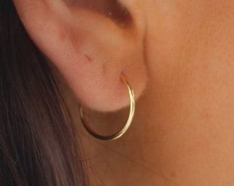 VEEDOFA Set Di Piccoli Orecchini A Cerchio Da Donna, In Oro 14 - Foto 2