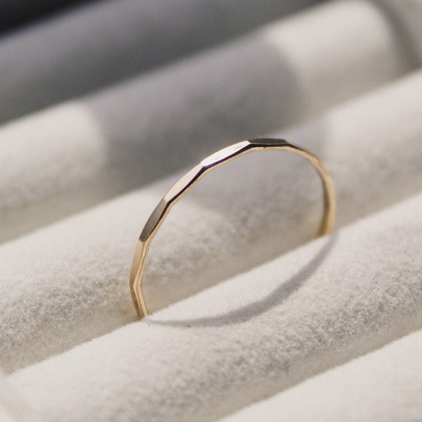 Gold Ring, 14K Gold Stacking Ring, Hammered Ring, Dainty Ring, Womens Ring, Rings For Women, Woman Ring, Cute Ring, Stack Ring