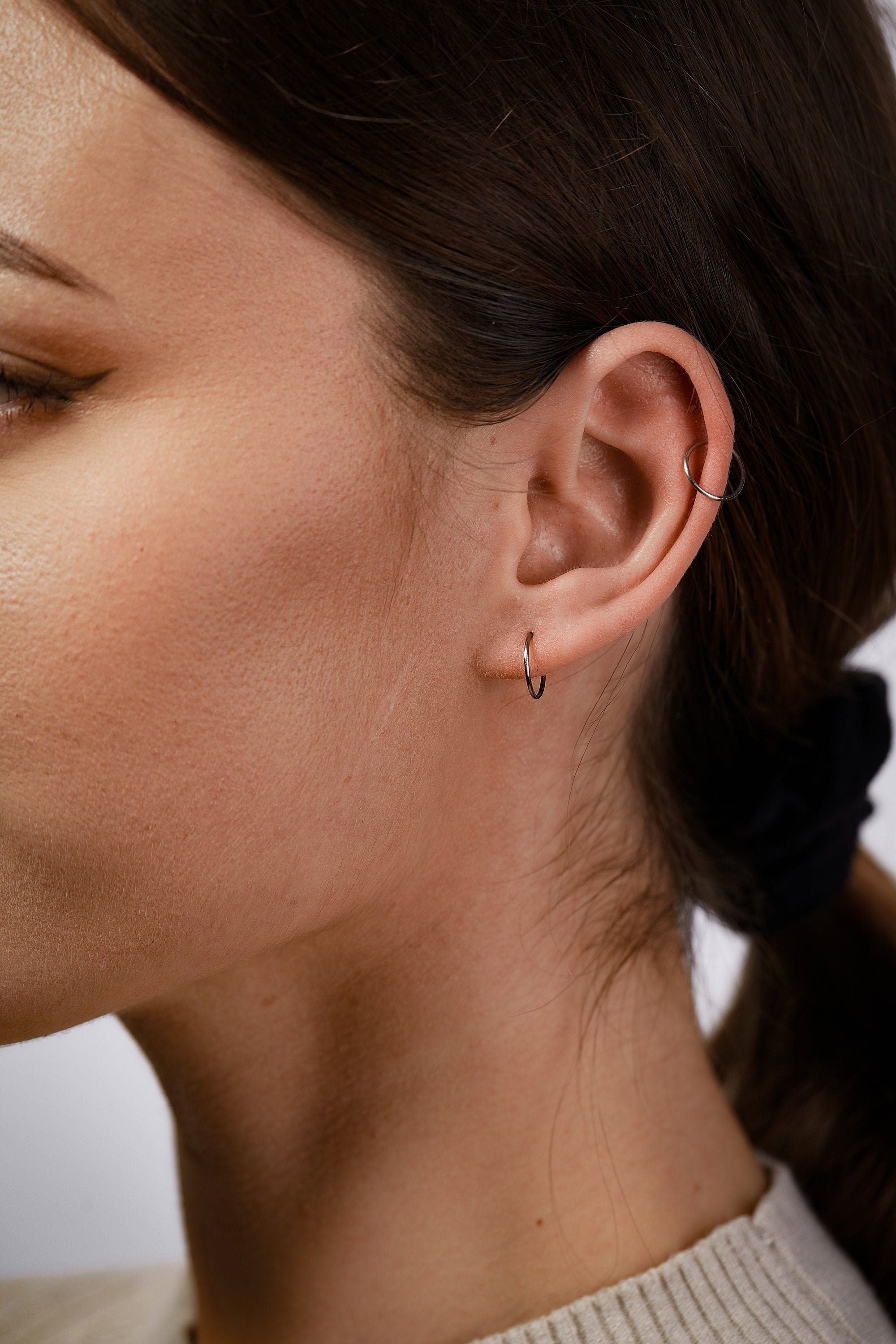 Tiny titanium best sale earrings