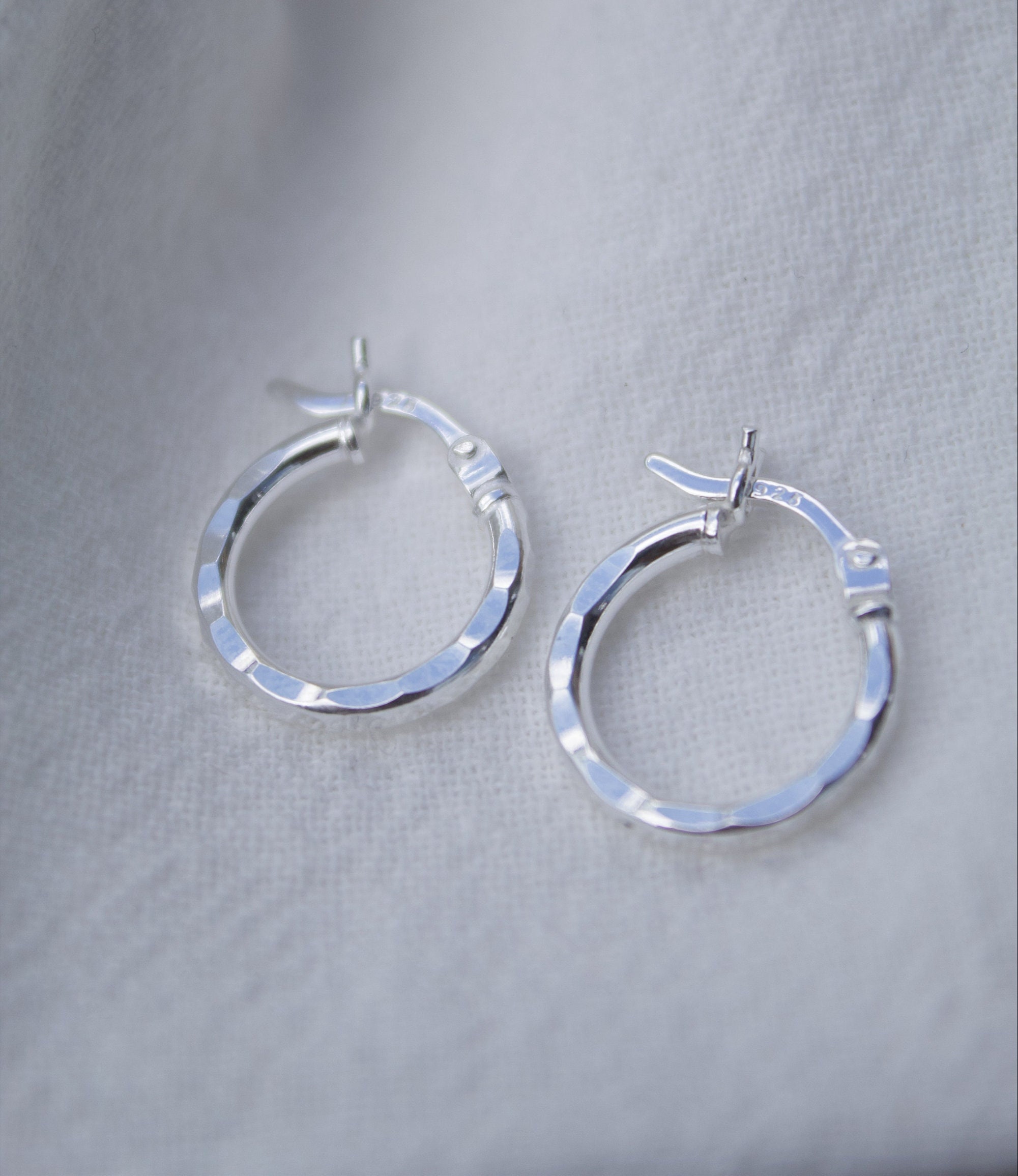 SILVER925 SIMPLE HOOP EARRINGS/シルバー/ピアス Simple Hoop Earrings Sterling Silver 925 Thickness 1.2 Mm