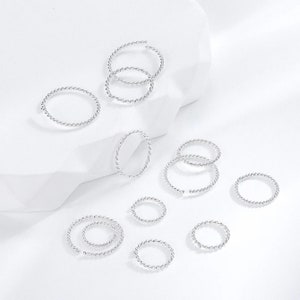 Sterling Silver Twist Nose Ring, Minimalist Nose Hoop, Modern Nose Jewellery, Silver Nose Stud, Everyday Nose Ring, Silver Nose Ring.