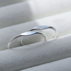 Personalised Sterling Silver Signet Ring – Tiny Initial Stacking Ring