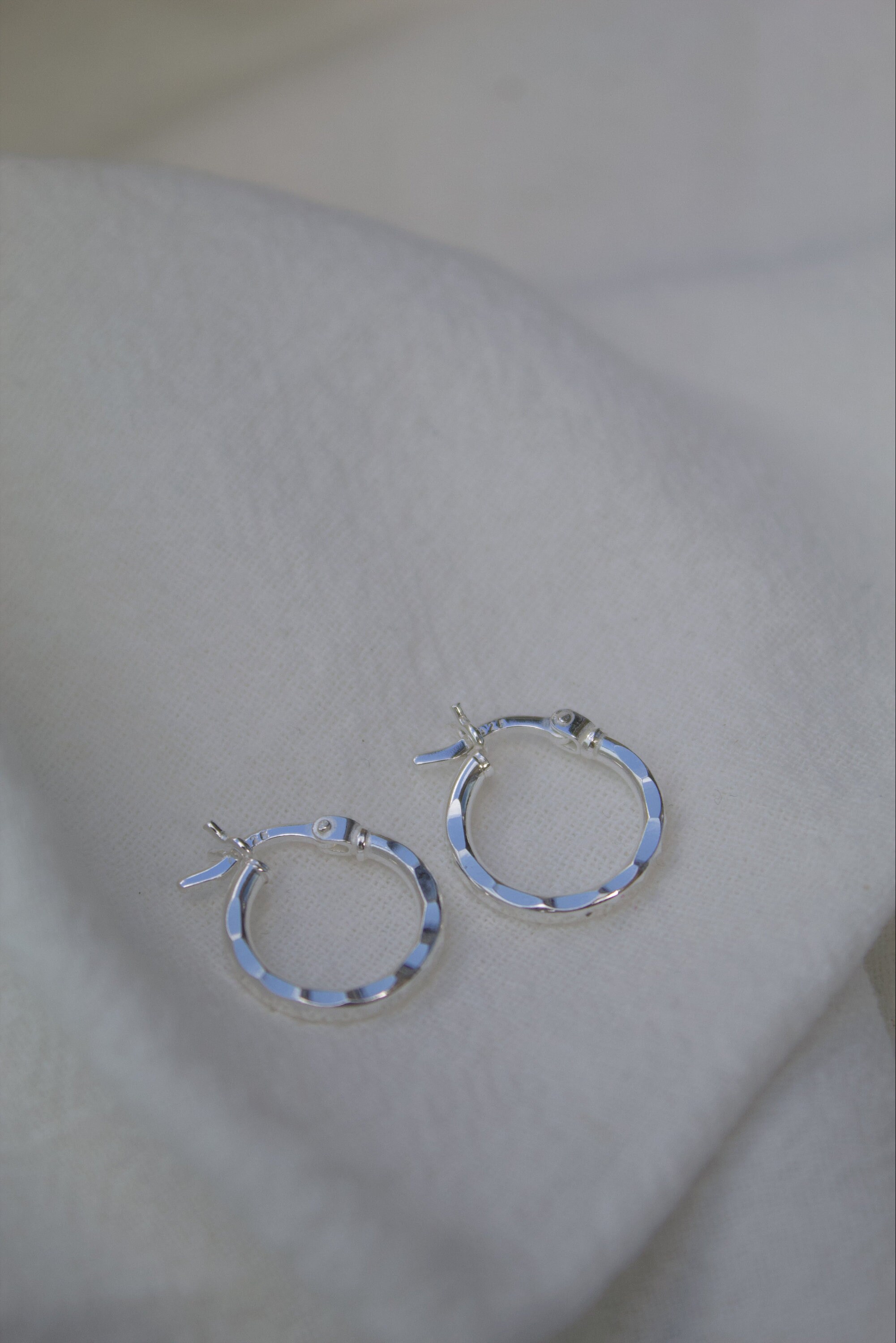 SILVER925 SIMPLE HOOP EARRINGS/シルバー/ピアス Simple Hoop Earrings Sterling Silver 925 Thickness 1.2 Mm