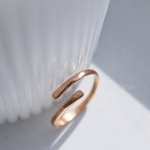 Rose Gold Ring, Gold Ring, Rings, Rings for Women, Adjustable Ring, Stackable Ring, Wrap Ring, Open Ring, Gift for Her image 5