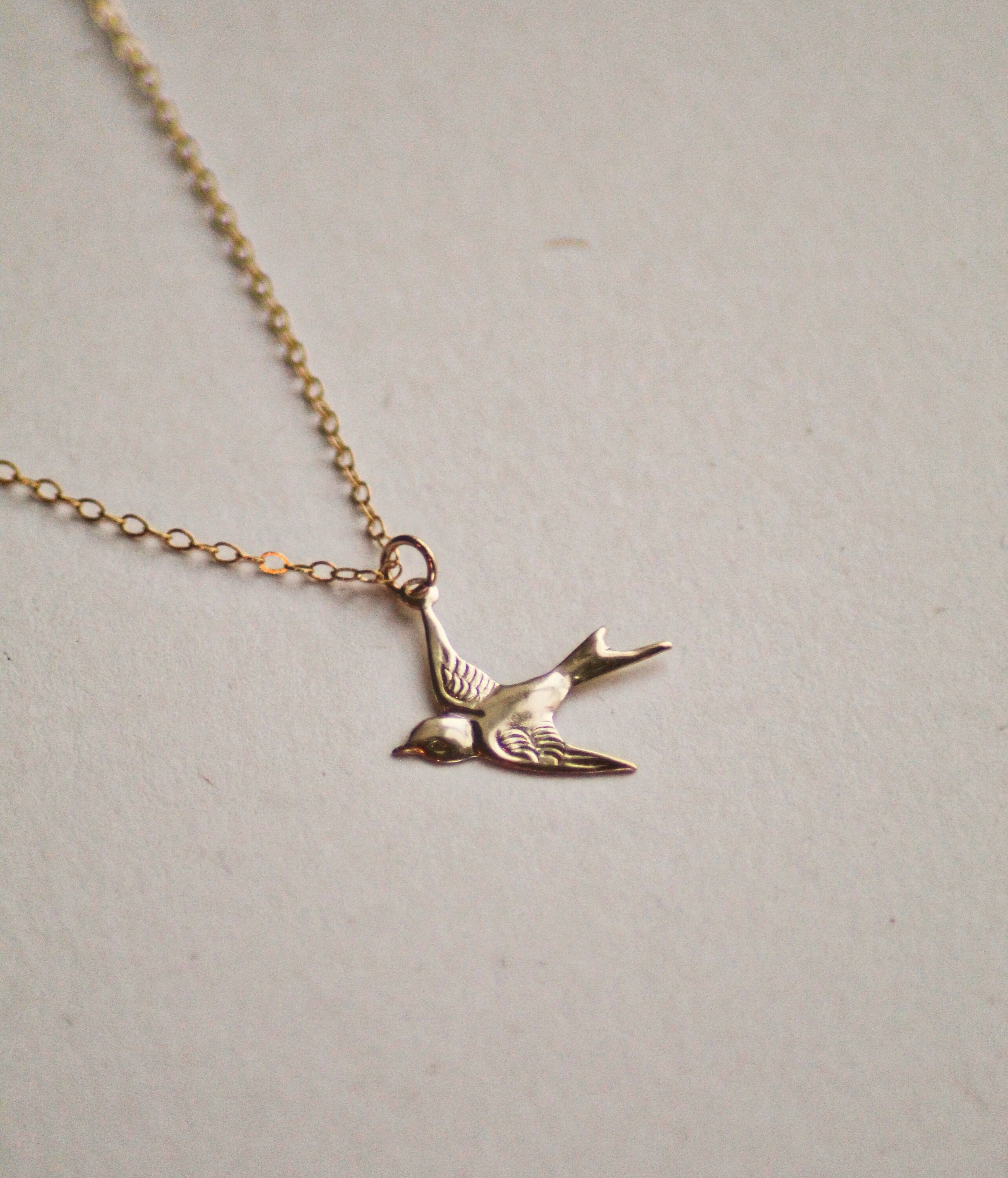 Swallow gold necklace Clearance