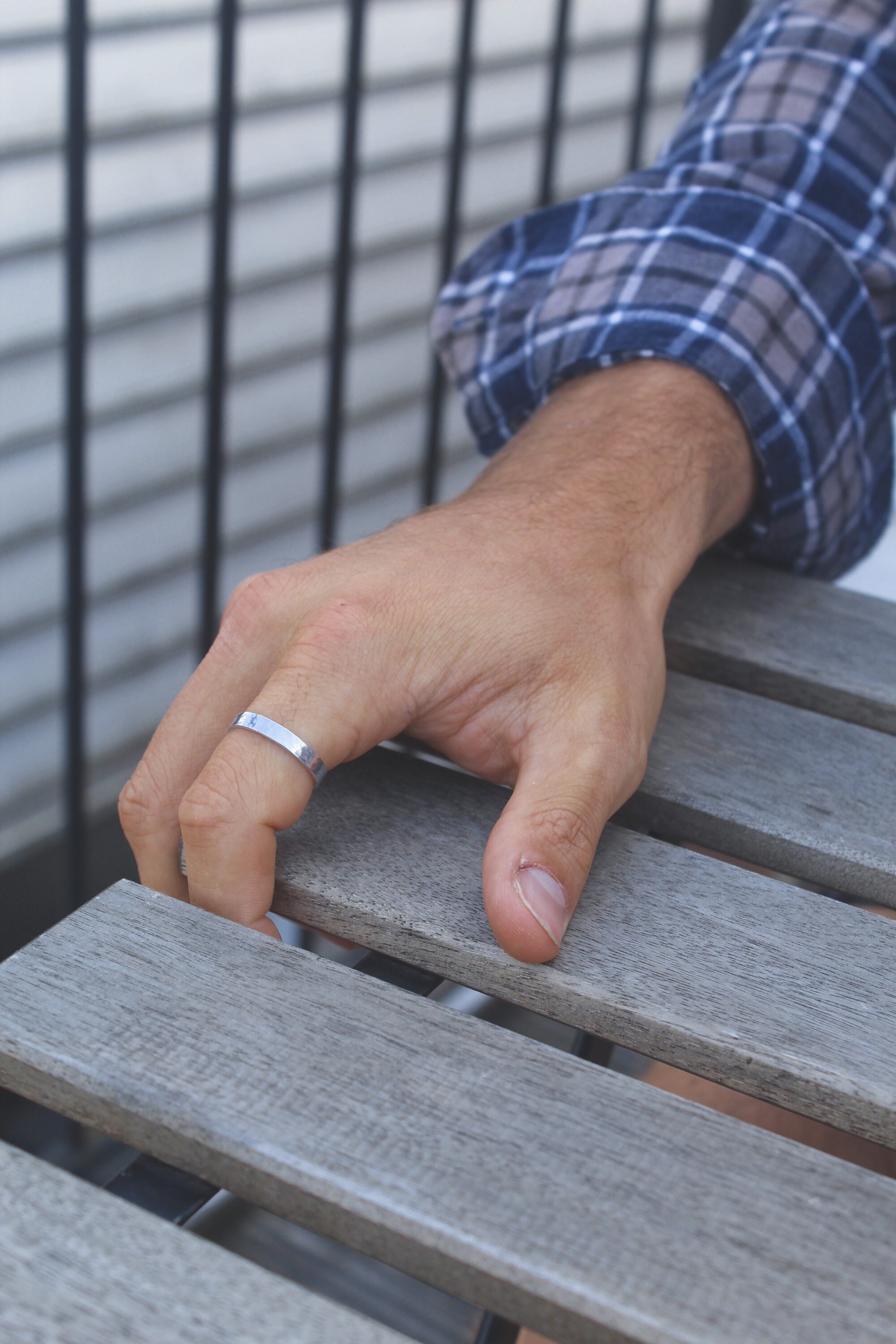Mens Silver Ring Personalise Ring Rings For Men Adjustable Etsy
