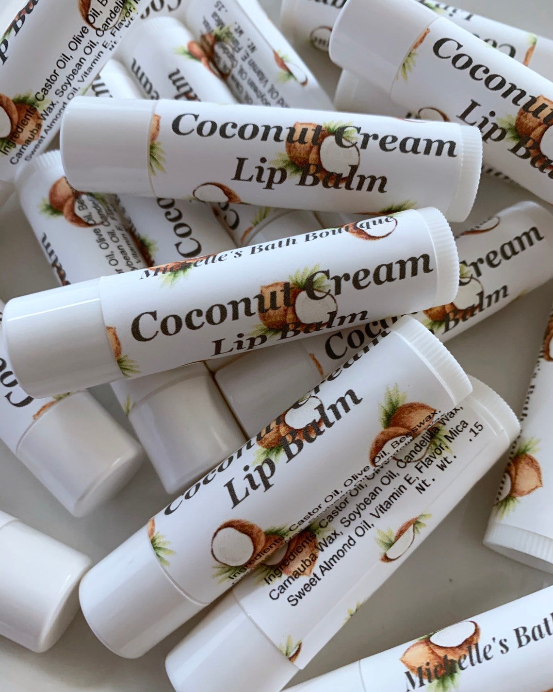 Coconut Cream Lip Balm Moisturizing Natural Etsy