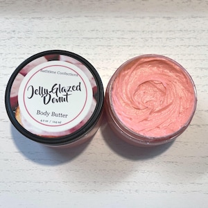 Jelly Glazed Donut Body Butter, Whipped Body Cream, Thick Lotion