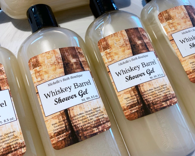 Whiskey Barrel Shower Gel made with goat milk Etsy