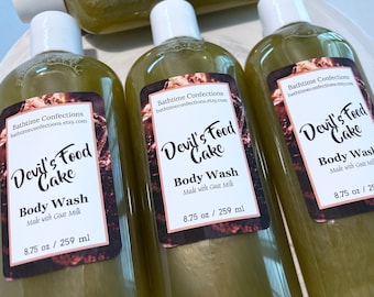 Devil’s Food Cake Body Wash, Made with a Goat Milk