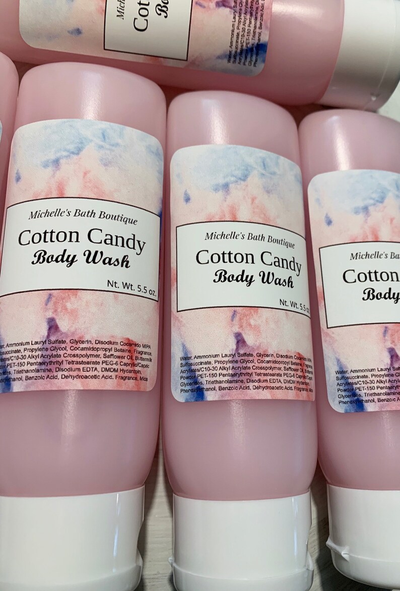 Cotton Candy Body Wash Shower Gel Made with Goat Milk Etsy