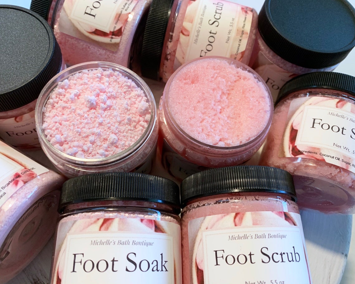 Pedicure Set Foot Soak & Scrub Natural Foot Care Etsy