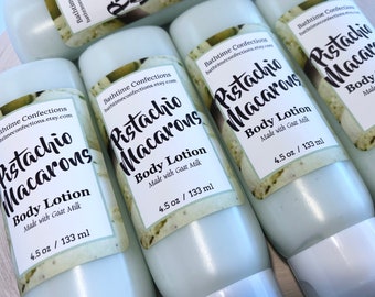 Pistachio Macarons Goat Milk Lotion, Body Cream