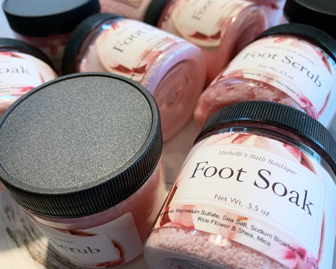 Pedicure Set Foot Soak & Scrub Natural Foot Care Etsy