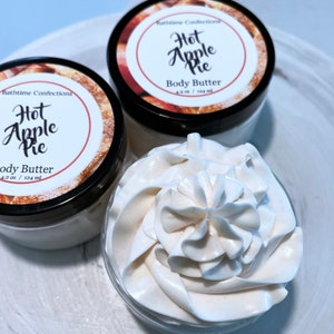 Hot Apple Pie Body Butter, Whipped Body Cream, Thick Lotion