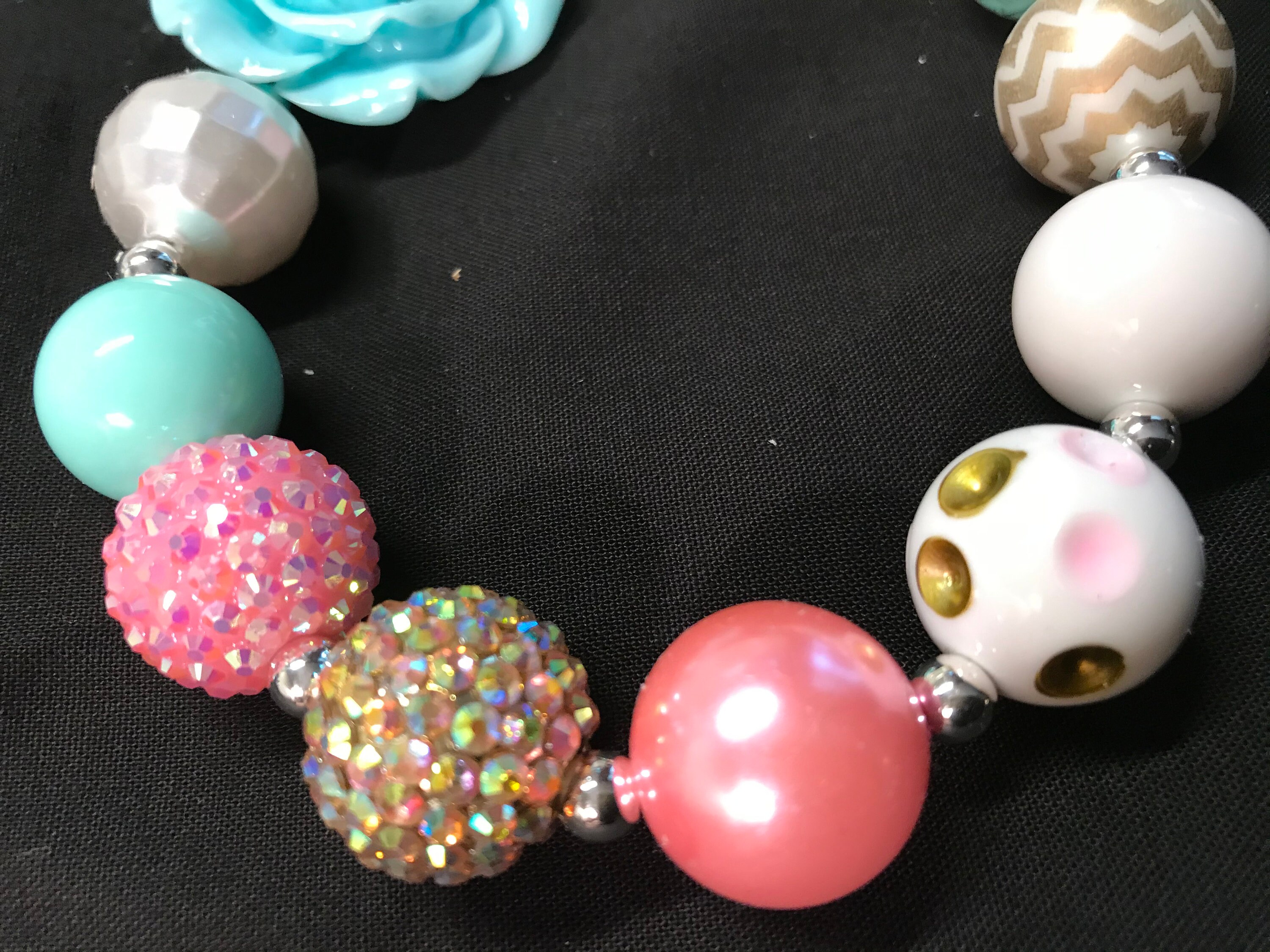 Bubble Gum Bead Necklace | Etsy