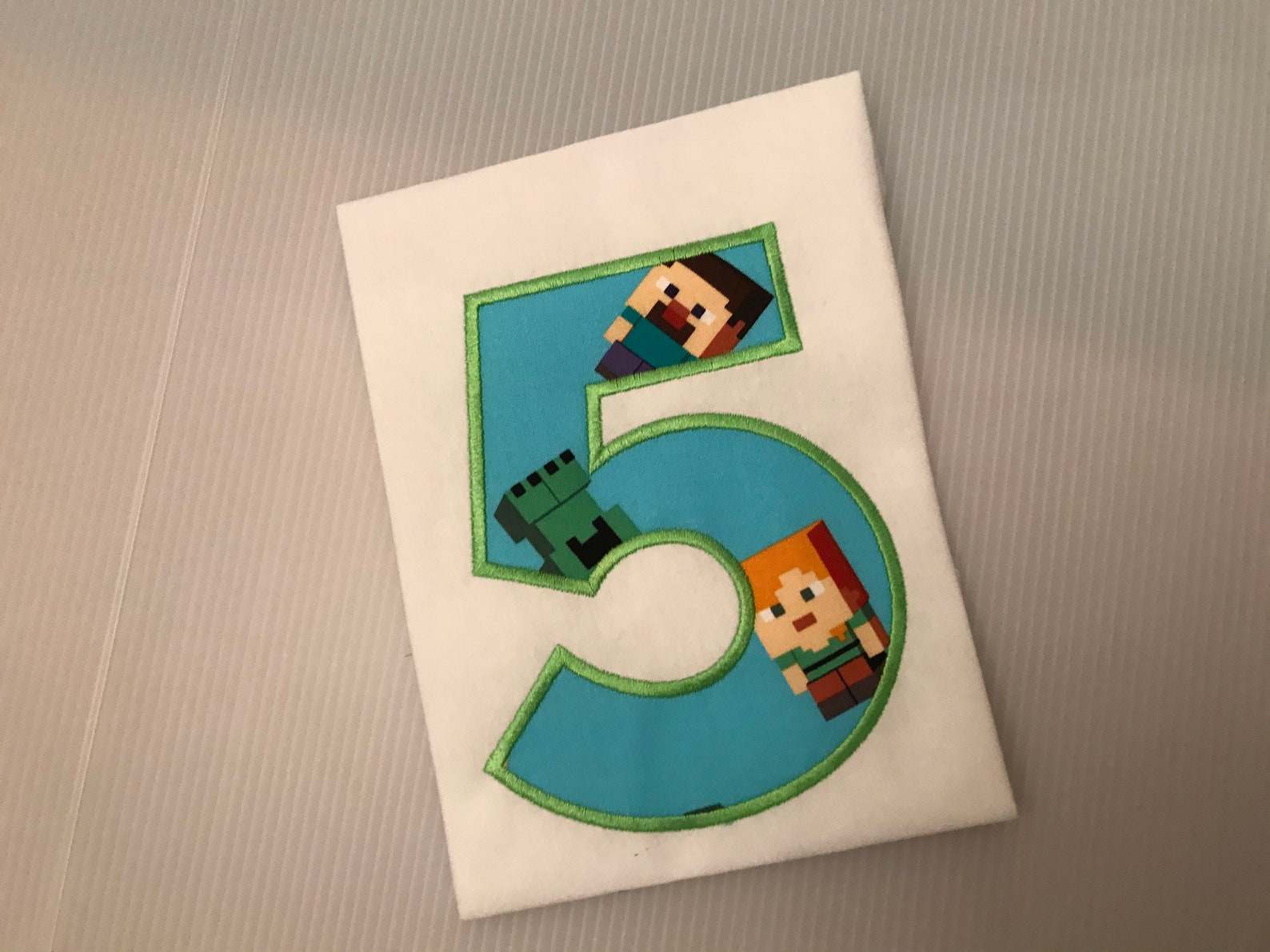 minecraft 5th birthday shirt