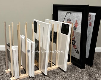 Art Storage Rack - 36” long x 8” wide - Two Height Options available - 12” or 18” tall