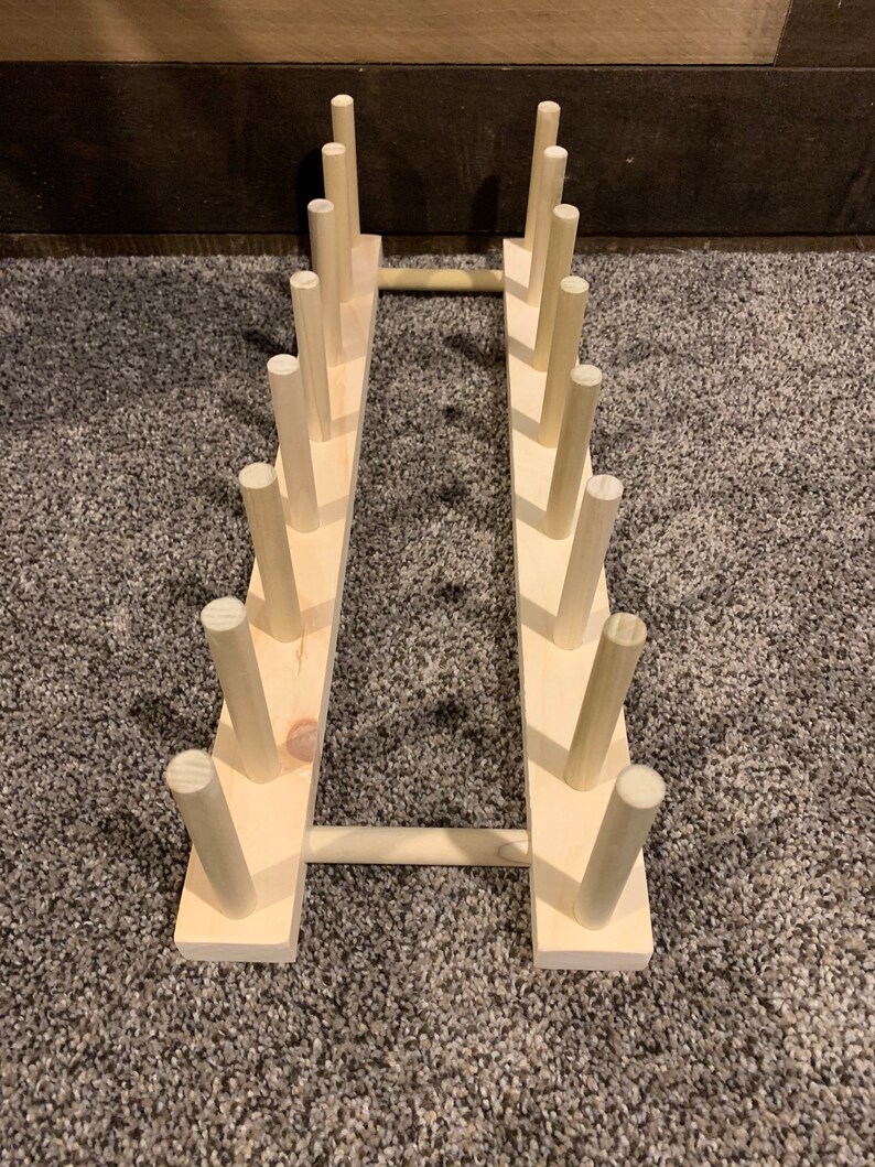 Wooden Dowel Storage Rack Plate Rack Framed Art Picture Etsy