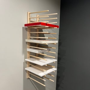 Estante de almacenamiento/secado de arte de pared - 91 x 20 cm - Almacenamiento para lienzos de hasta 30 cm