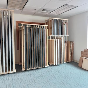 Custom Art Storage Racks - Contact for Custom Order - Racks to Hold Canvas Up to 8’ Tall - Tiered Racks - Custom Sizes - Please read descrip