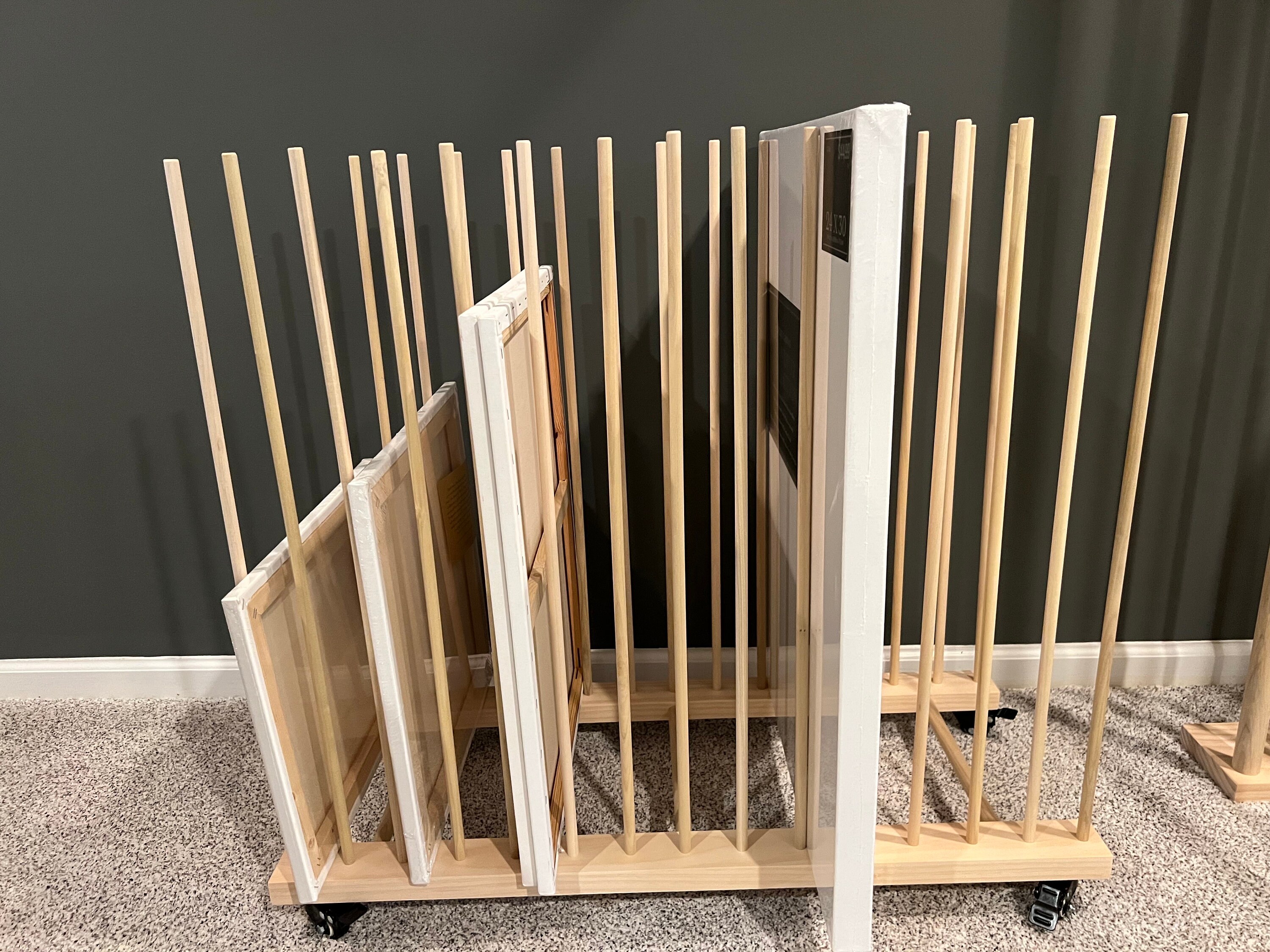 Art Storage Rack - 30” Tall for Art Canvas up to 30” - Several Sizes ...