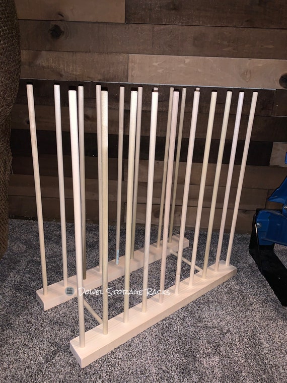 Art Storage Rack with 24” Tall Dowels - Optional Locking Caster