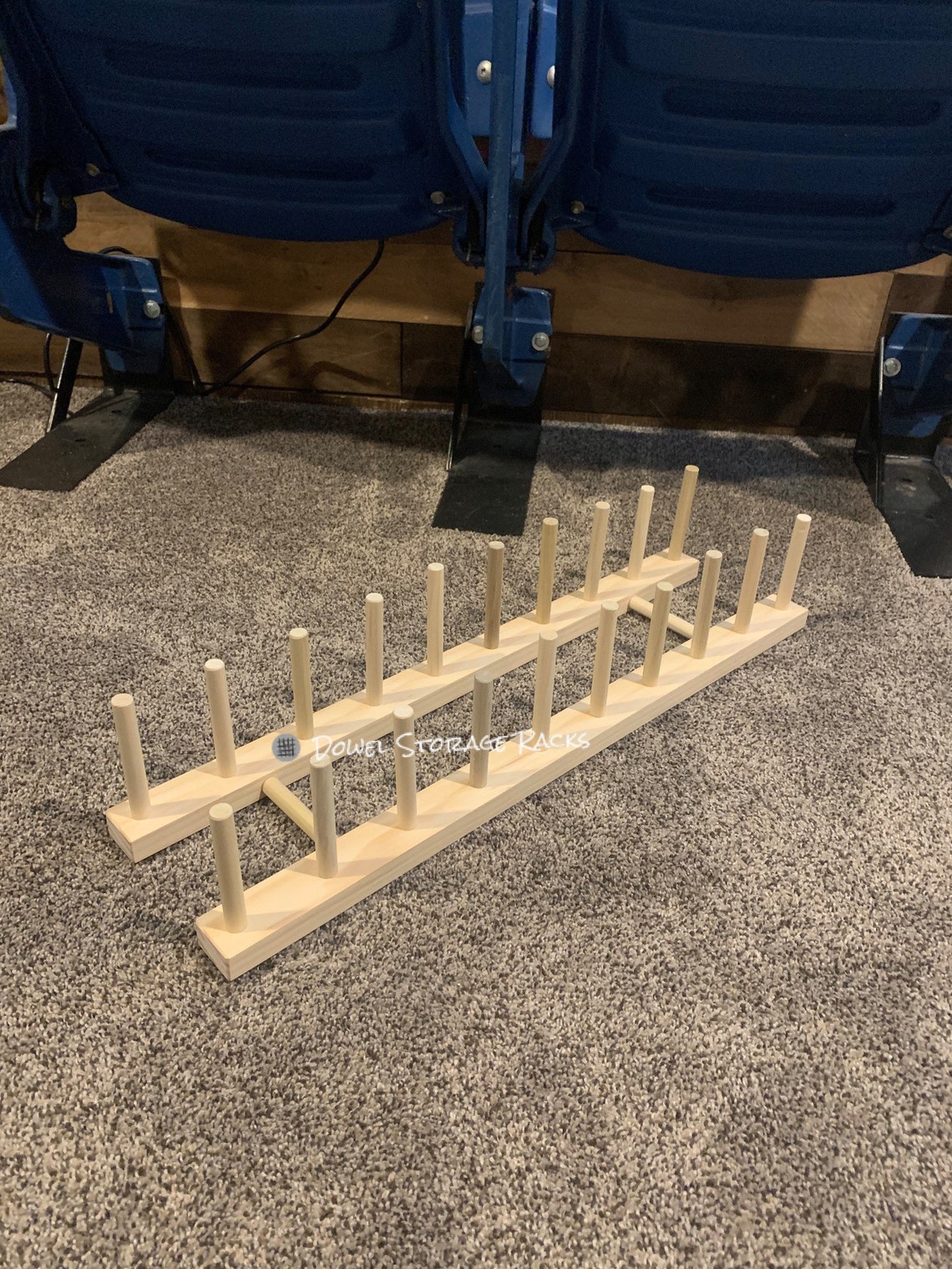 Wooden Dowel Storage Rack Plate Rack Framed Art Picture Etsy