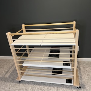 Estante para lienzos artísticos - Almacenamiento horizontal/plano - Tendedero - Estante con ruedas para almacenamiento de arte