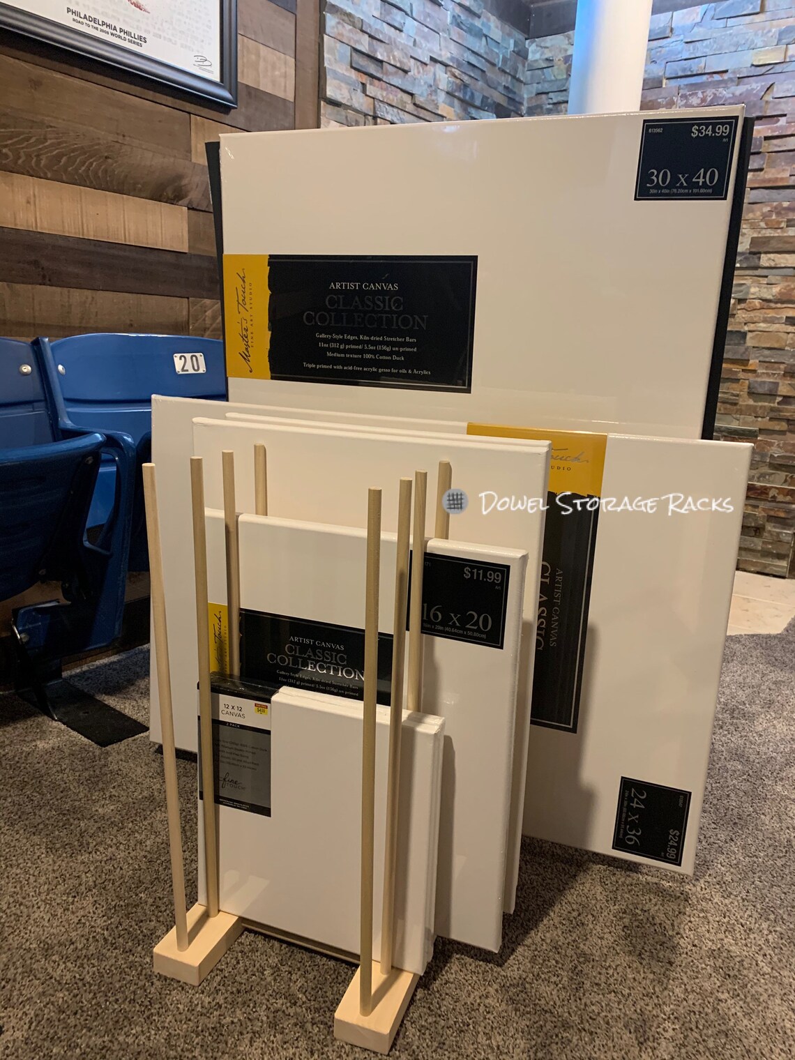 Art Storage Rack For Framed Art Picture Frame Canvas Etsy