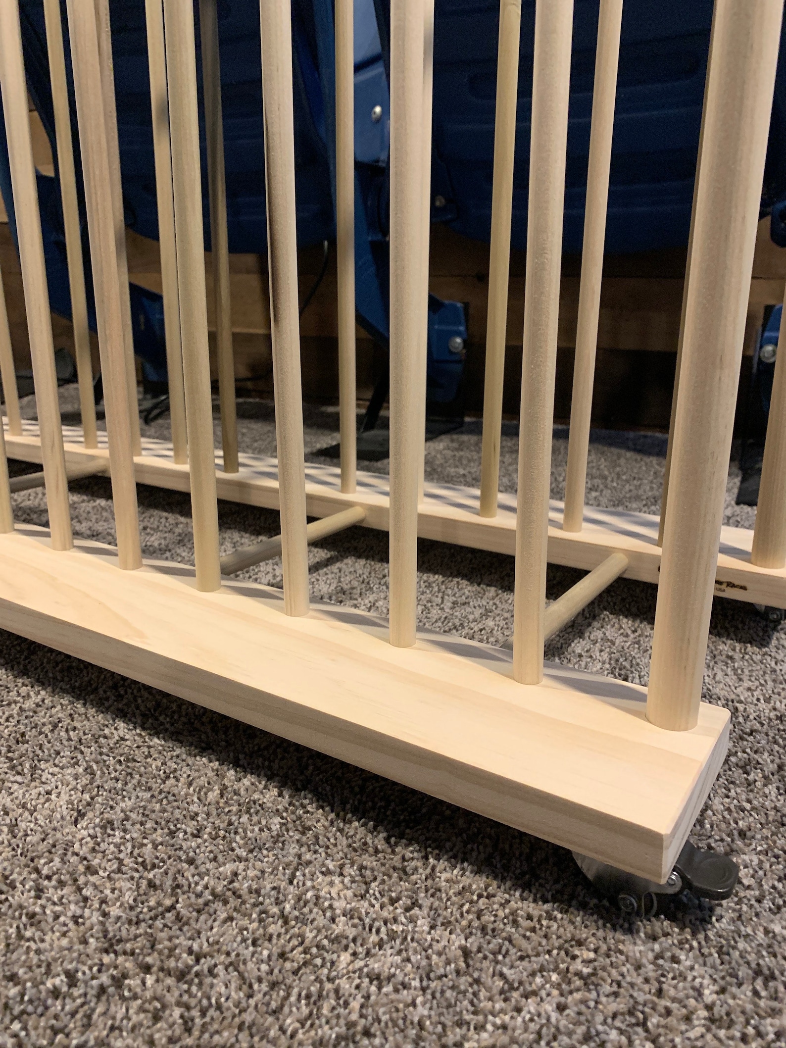 Two Tier Wheeled Art Storage Rack With 18” Tall Dowels - 36” Long ...