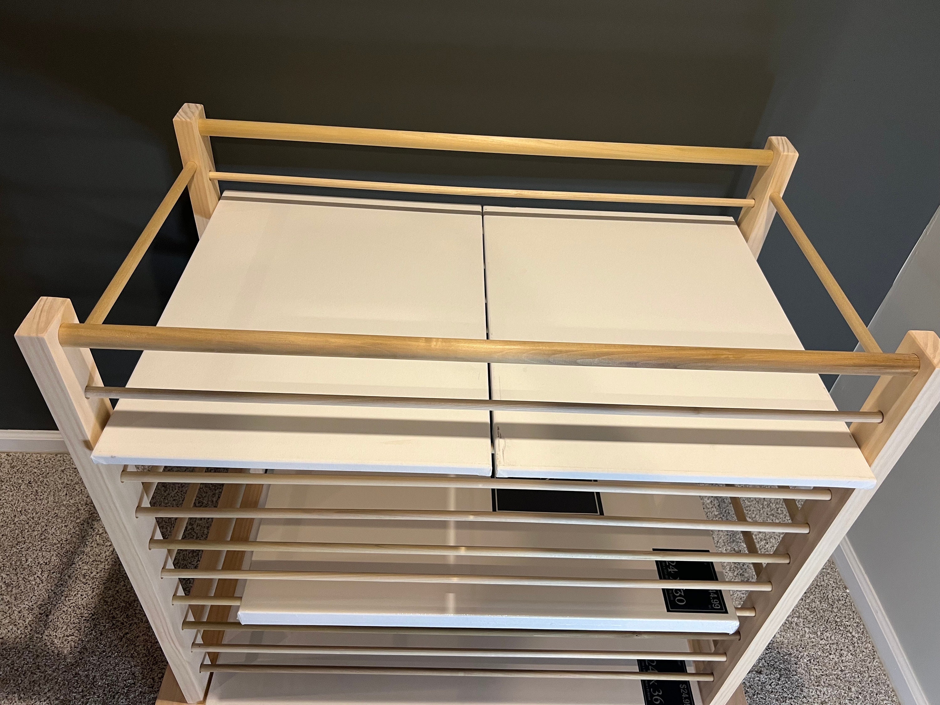 2 Tier Art Storage Rack, Art Drying Rack, Painting Storage Rack, Art Canvas
