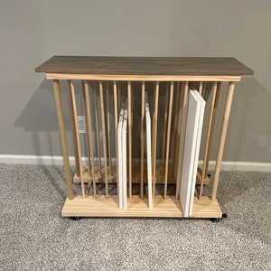 Enclosed Art Storage Rack / Art Storage Cart With Top Shelf Included