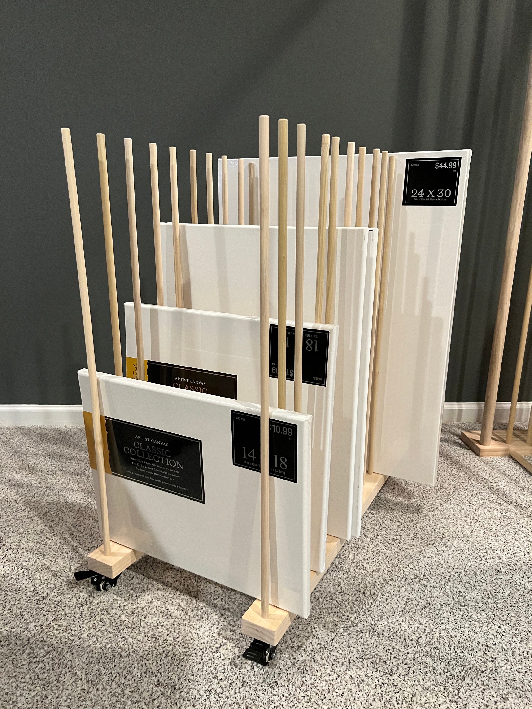 Heavy-Duty Art Storage Rack For 57" Artwork - Canvas Drying