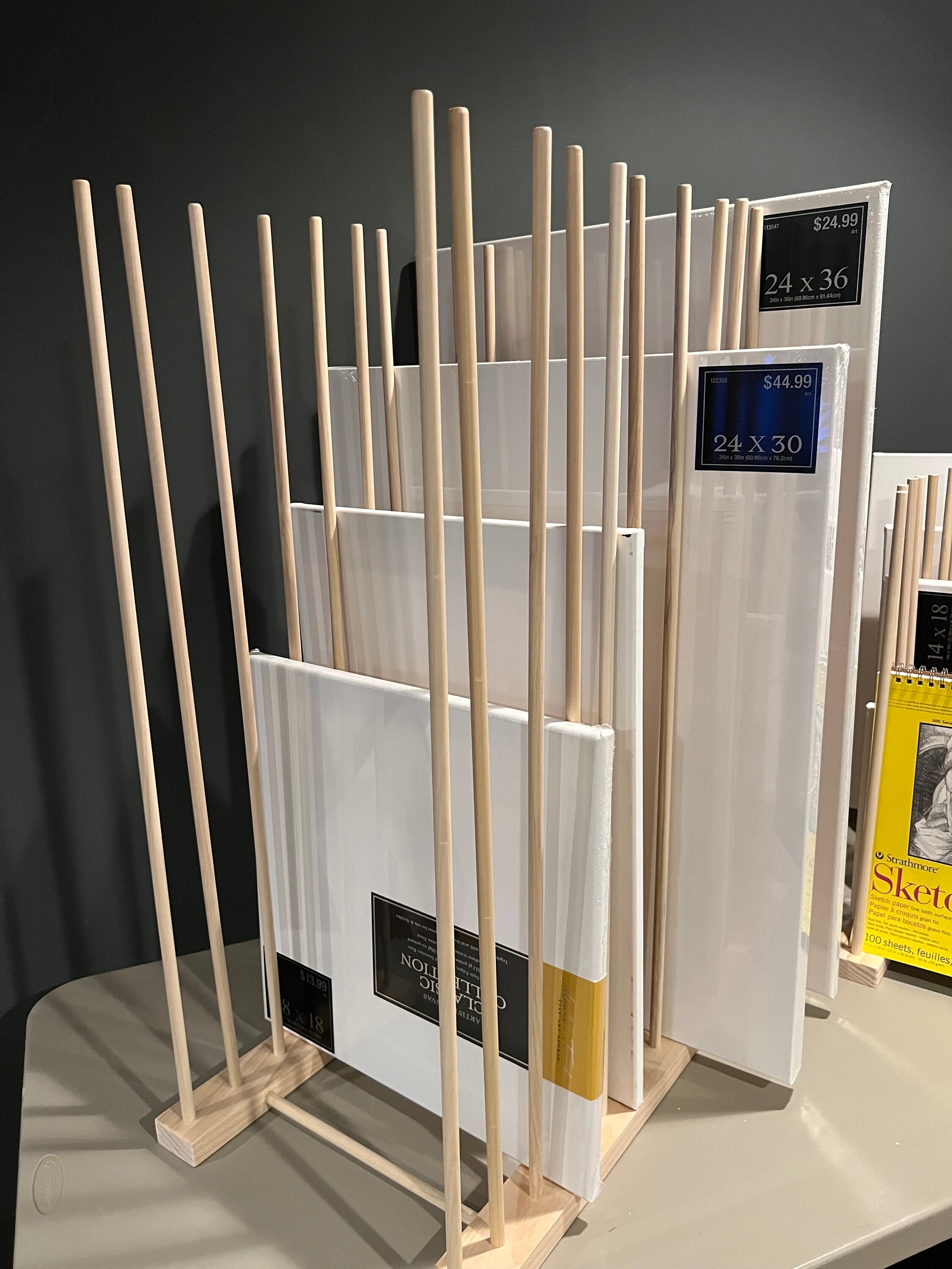 Custom Sized Art and Art Canvas Storage Rack - 24” - 40” Height Options ...