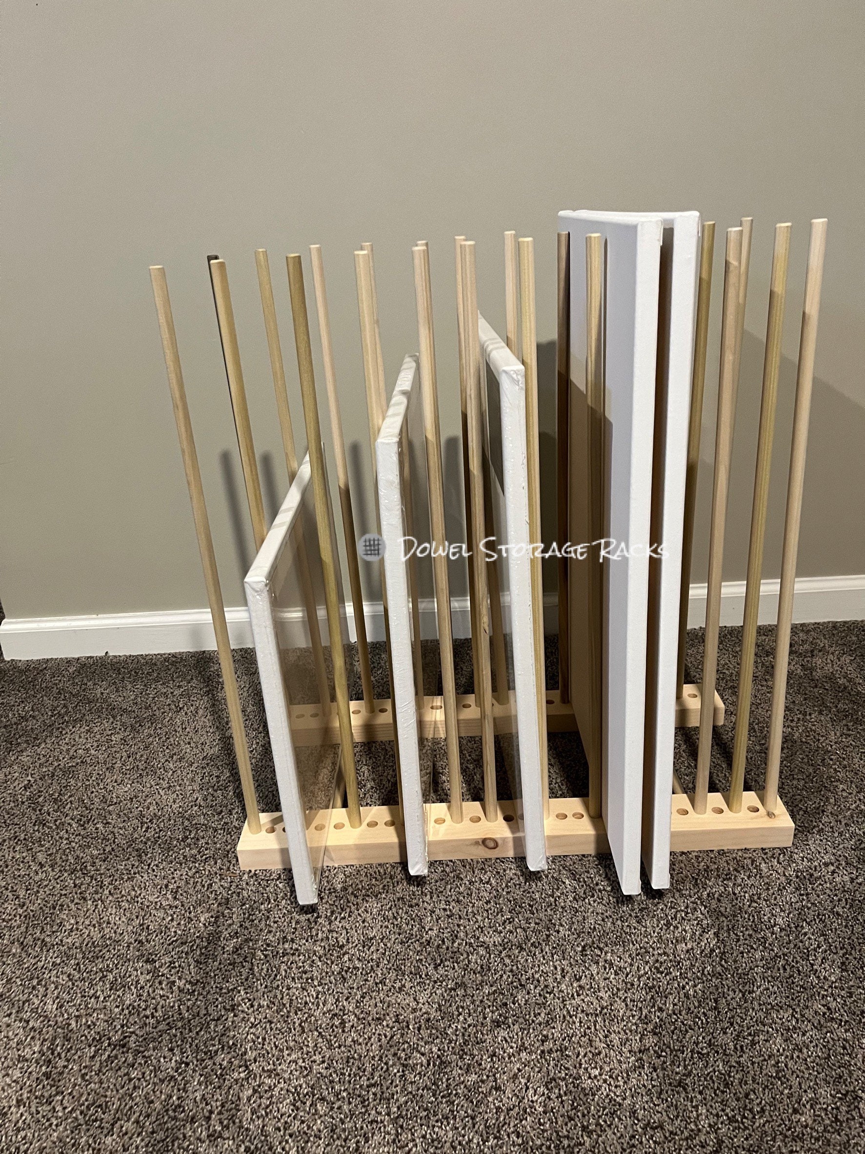 Buy Art Storage Rack 36 Long X 11 Wide With 24 Tall Dowels for