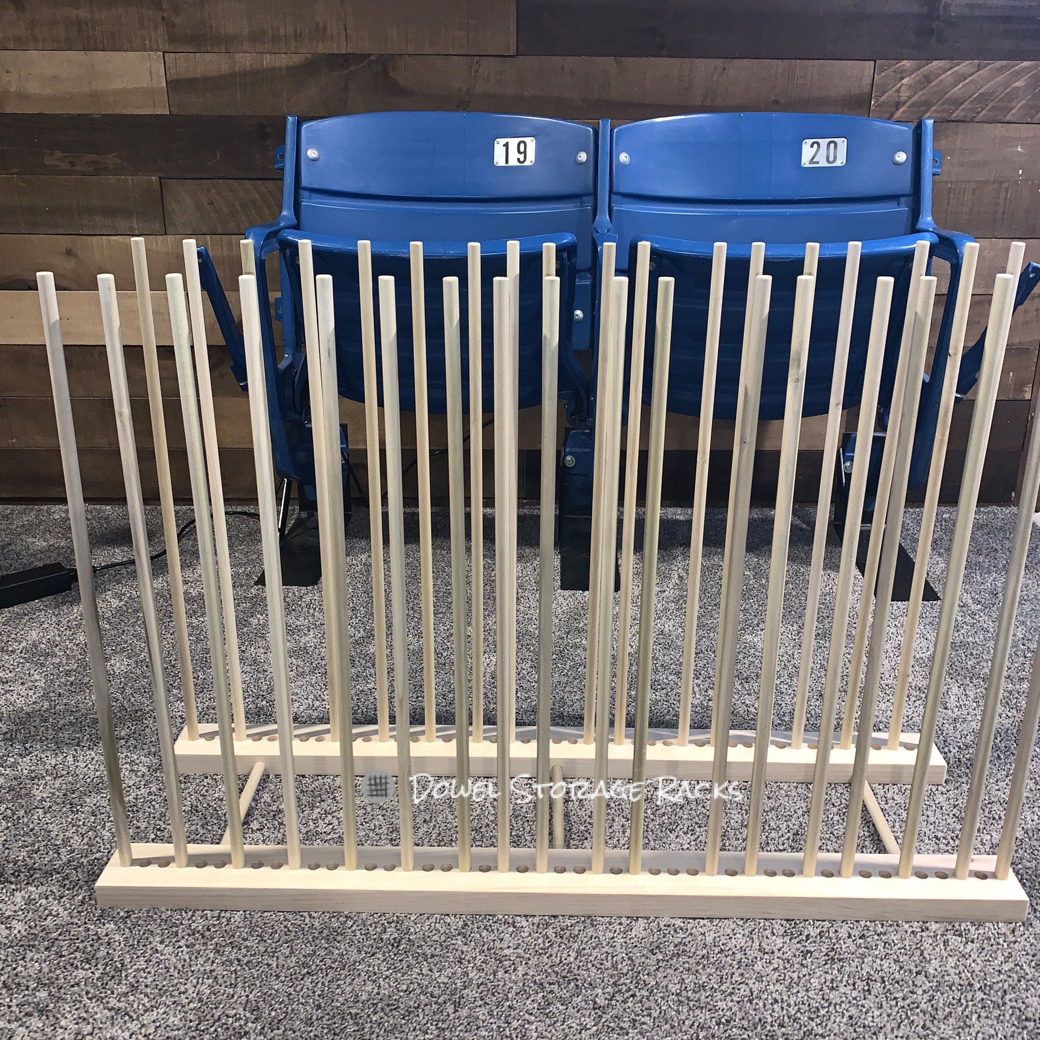 Adjustable Art Storage Rack - 35” Long X 11” Wide With 24” Tall Dowels ...