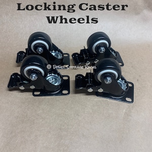 Add On - Locking Swivel Caster Wheels - Only For Racks with 24” dowels or taller