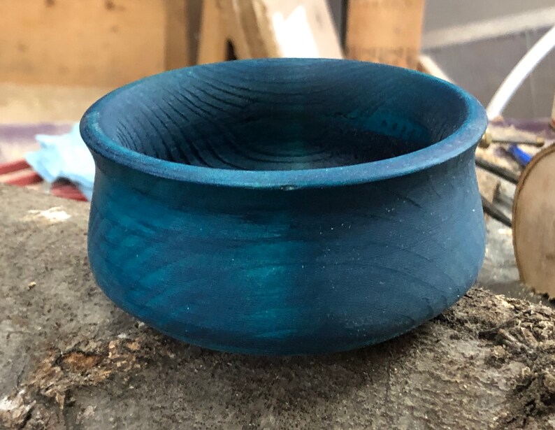 small bowl of blue dyed pine Mallard
