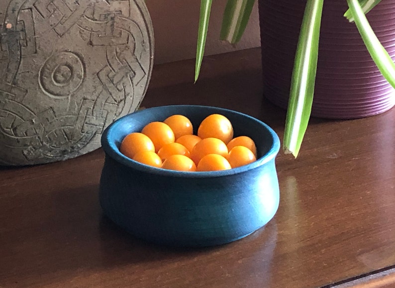 small bowl of blue dyed pine Mallard