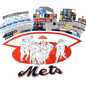 New York Mets Ballpark, Citi Field Stadium, Original Fine Art Print, Signed by Artist