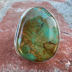 Sterling Silver, Huge  Turquoise Ring Size 9