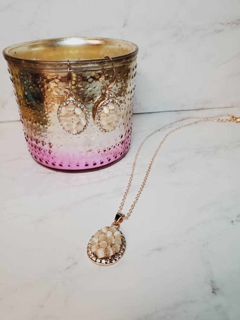 Light Gold Moonstone Set