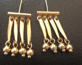 Goldene Crotalia Ohrringe: Regency Römisch Historisches Replik