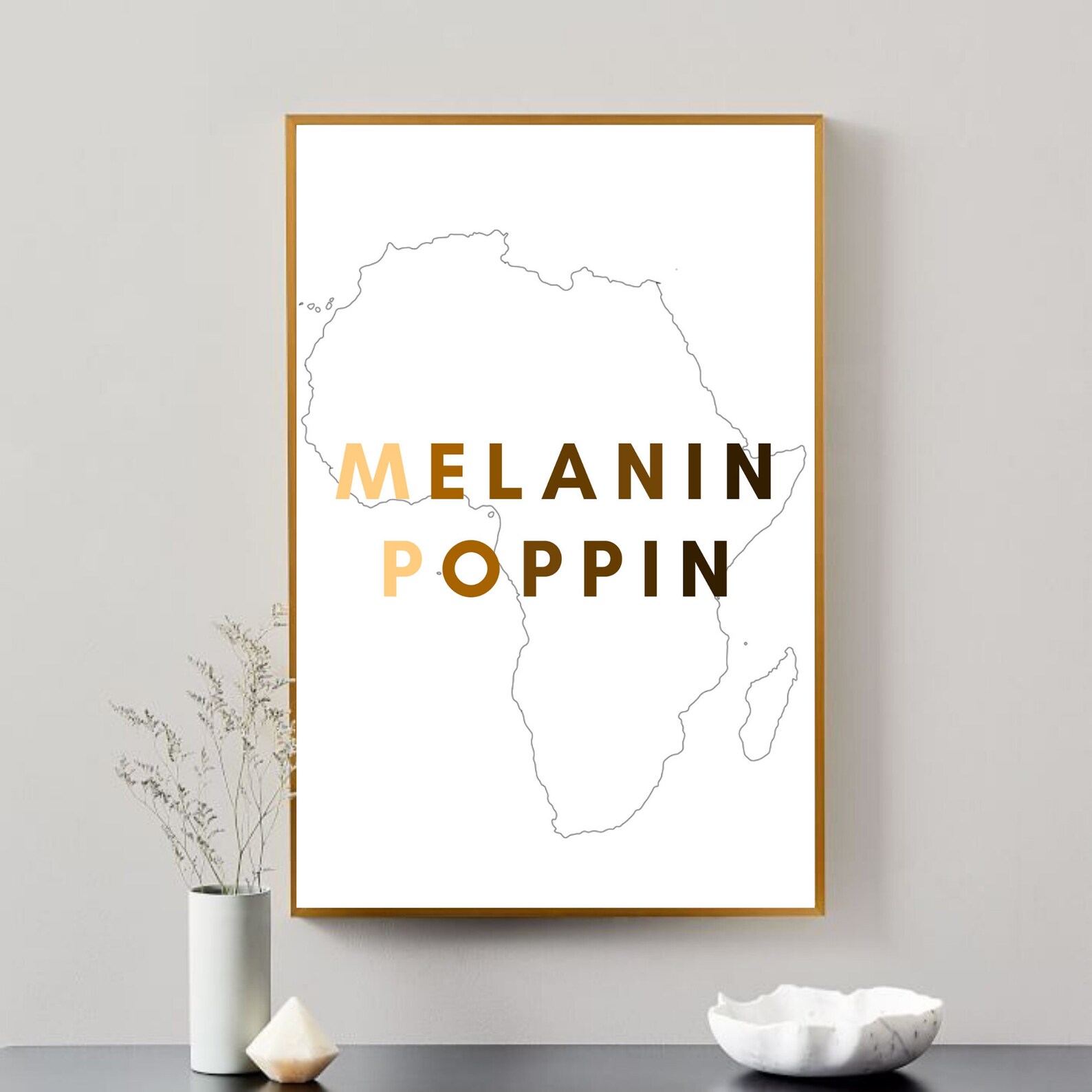 Melanin Poppin Digital Download Black Girl Magic Wall Art | Etsy