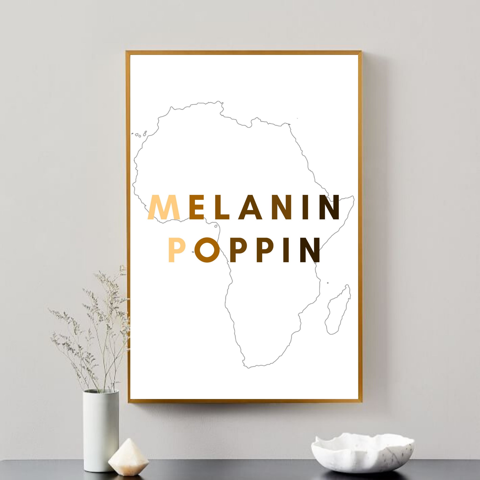 Melanin Poppin Digital Download Black Girl Magic Wall Art | Etsy