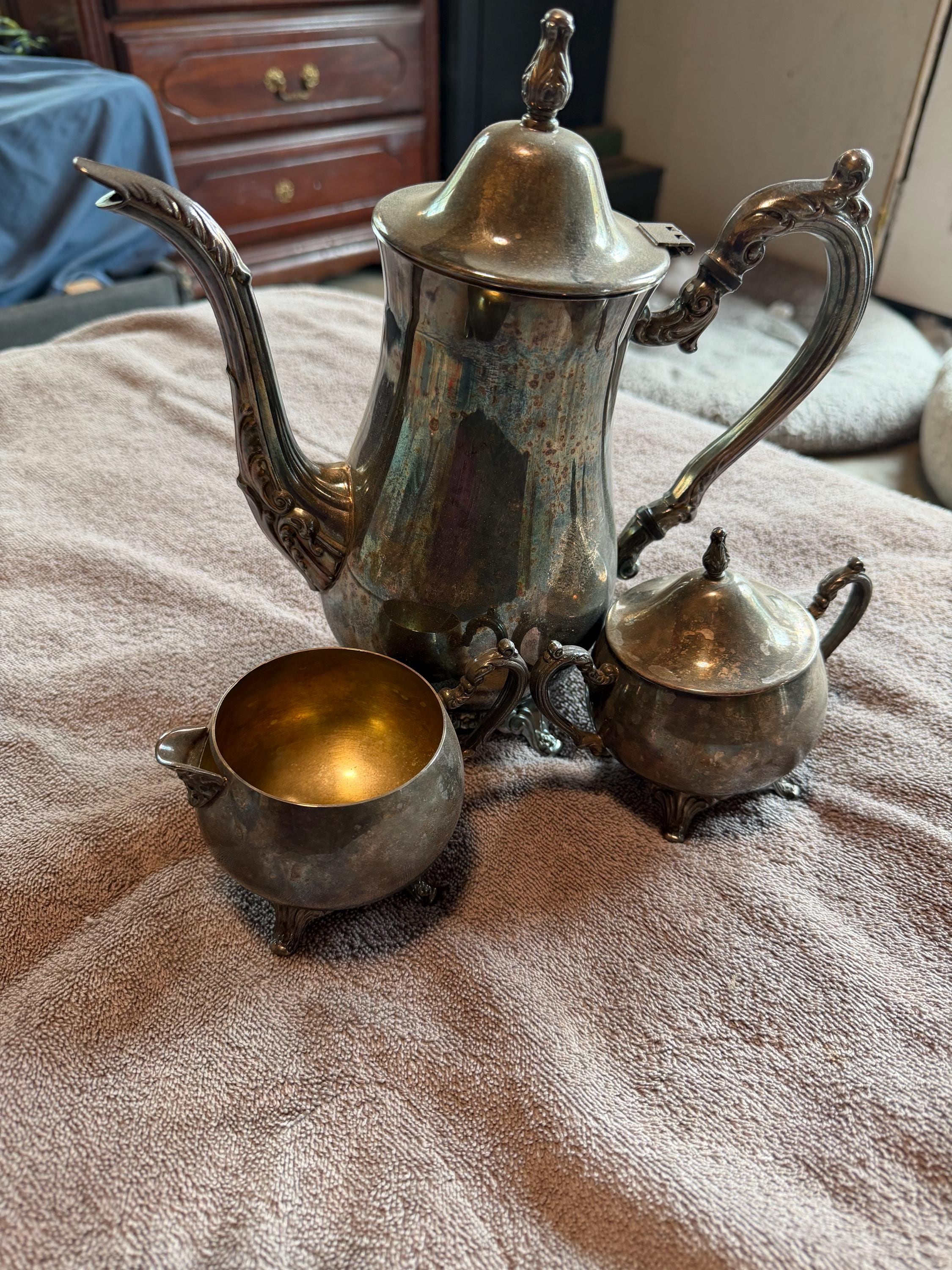 Antique Oneida Silver Plated Coffee Tea Set - Etsy