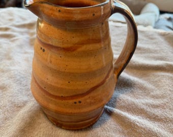 Vintage, Studio Pottery, Farmhouse Style, Handmade, Ceramic Pitcher